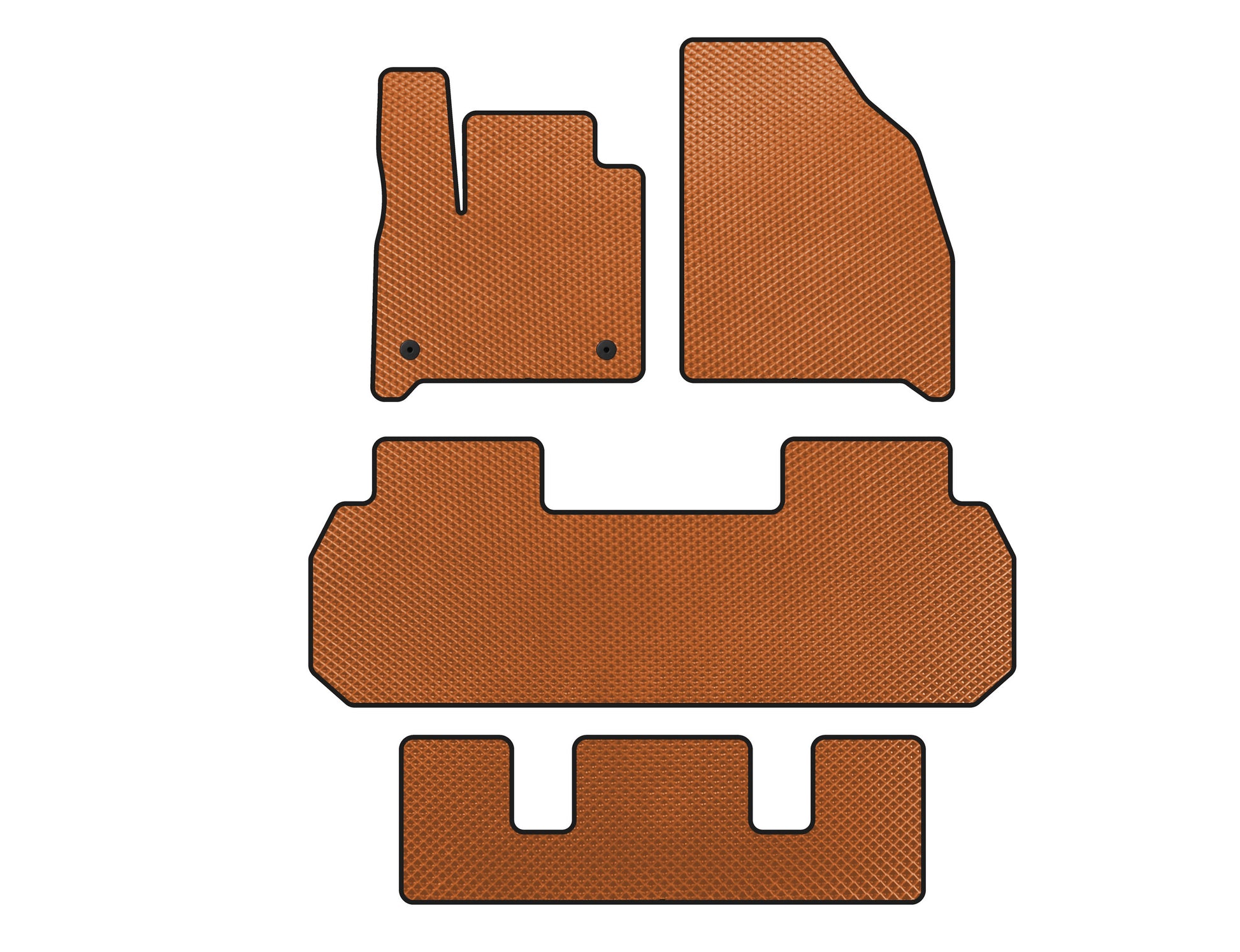 EVA Floor Mats (3 Rows, Orange) for Chevrolet Traverse 2017- - image 1