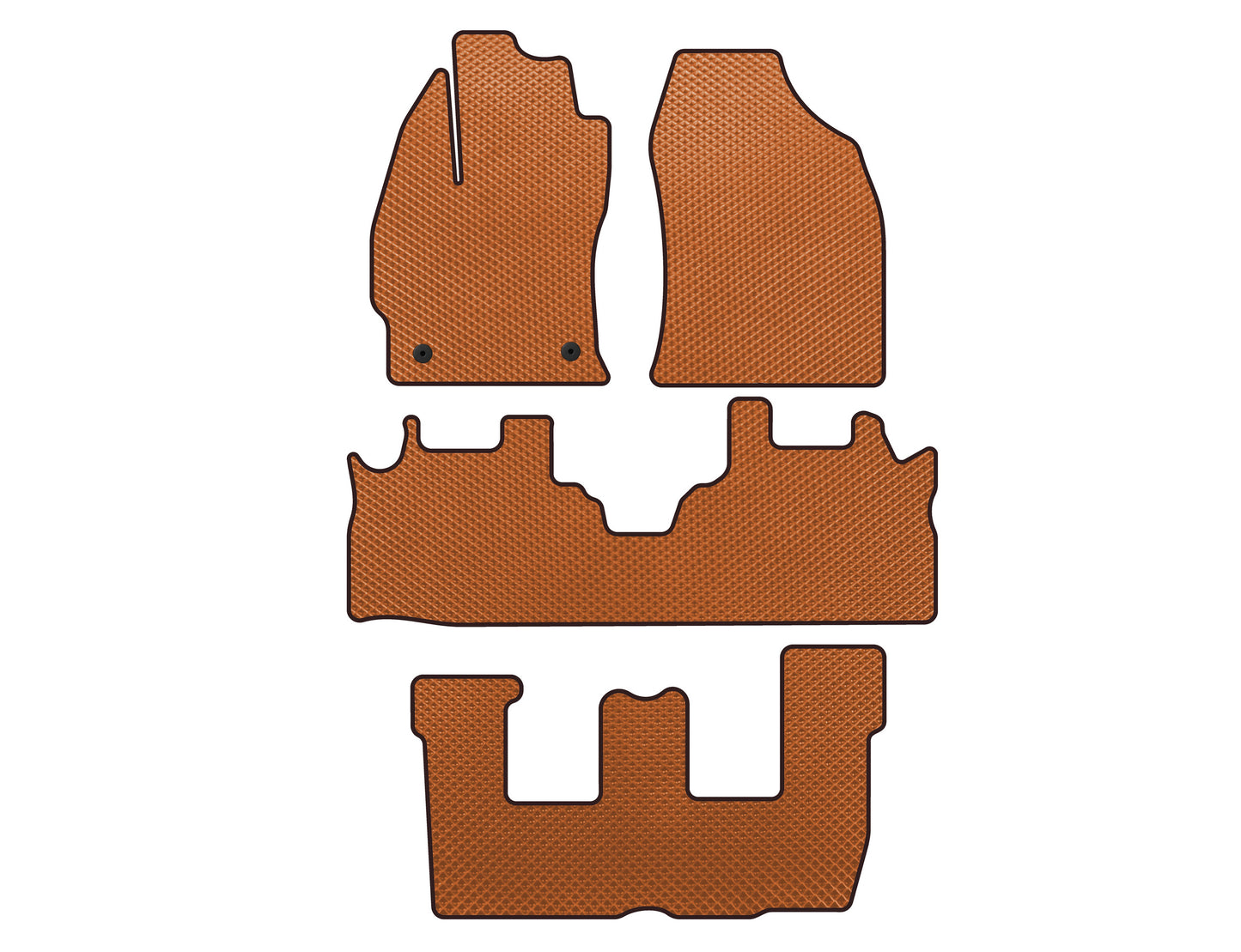 EVA Floor Mats (3 Rows, Orange) for Toyota Prius - image 1