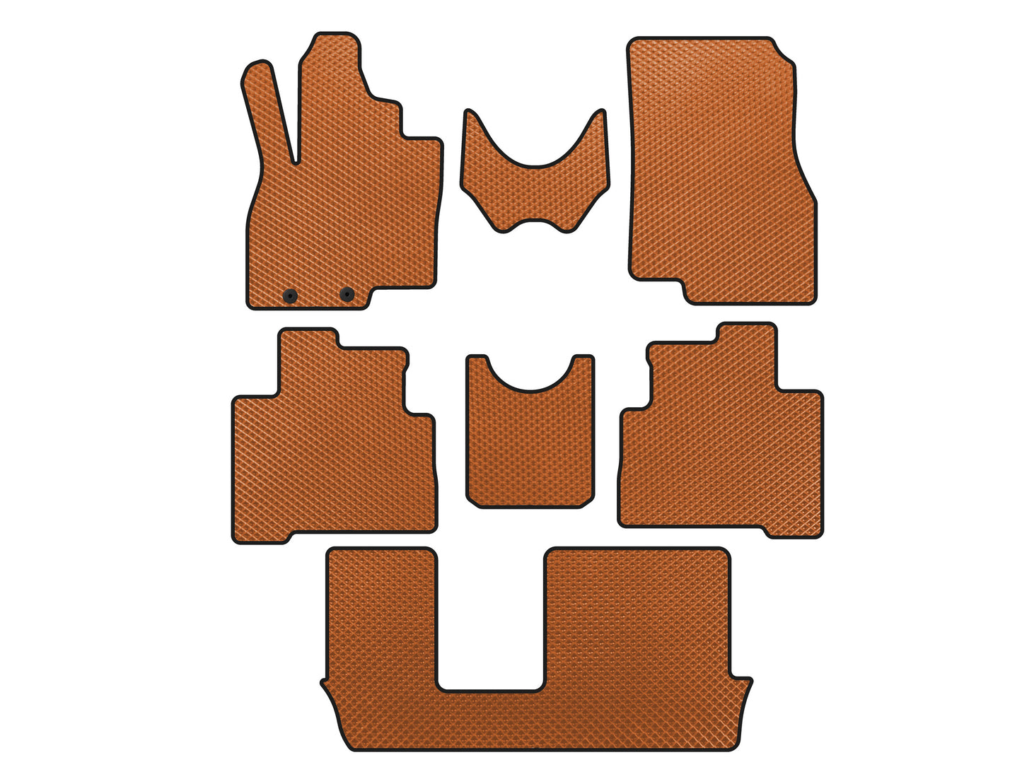 EVA Floor Mats (3 Rows, Orange) for Mitsubishi Grandis 2003-2011 - image 1