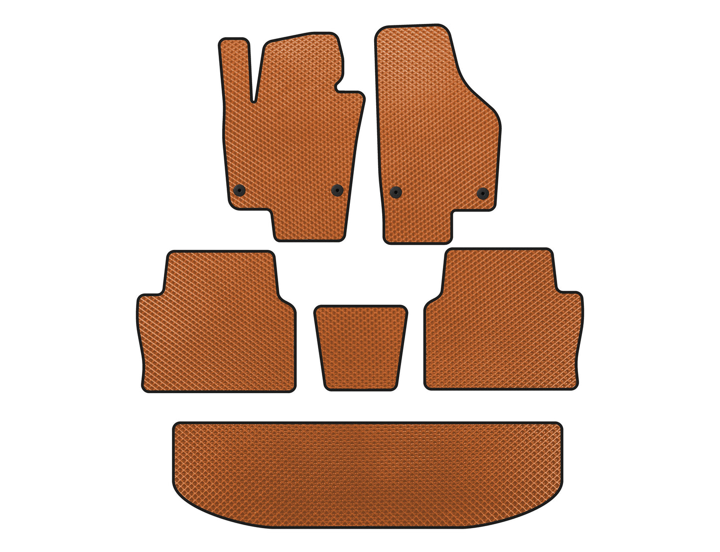 EVA Floor Mats (3 Rows, Orange) for Seat Alhambra 2010- - image 1