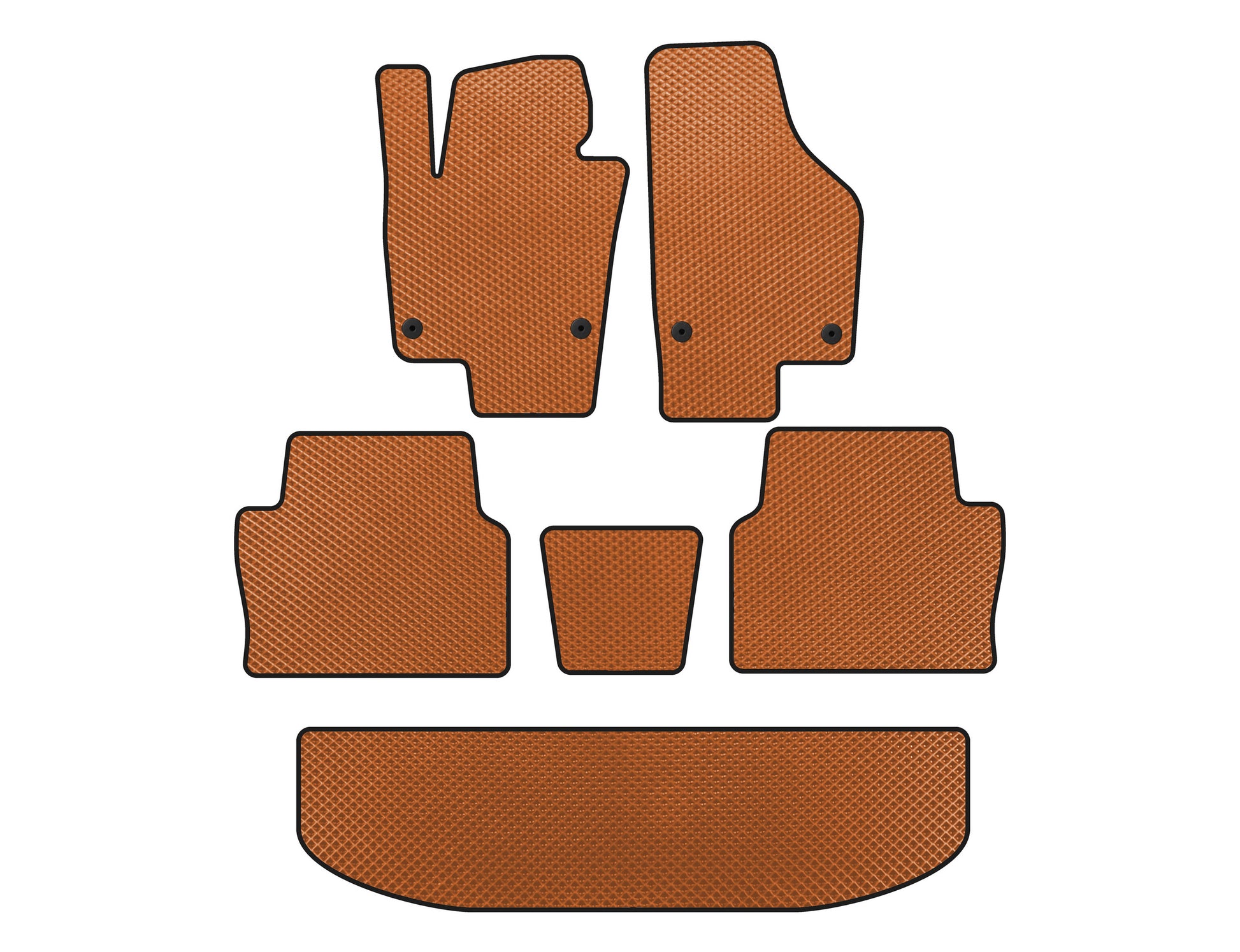 EVA Floor Mats (3 Rows, Orange) for Seat Alhambra 2010- - image 1