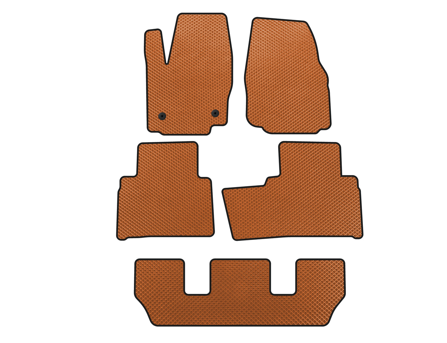 EVA Floor Mats (3 Rows, Orange) for Ford Galaxy 2007-2015 - image 1