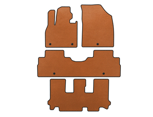 EVA Floor Mats (3 Rows, 8-Seater, Orange) for Hyundai Palisade 2018-2025 - image 1