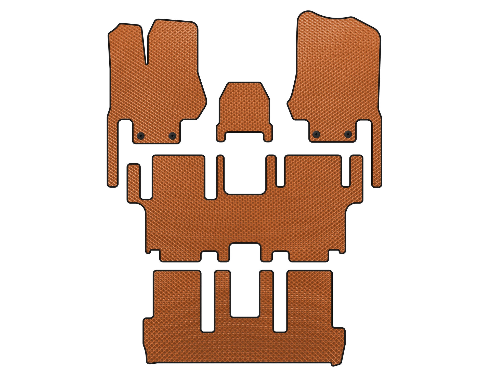 EVA Floor Mats (3 Rows, 7-Seater, Orange) for Nissan Quest 2011-2017 - image 1