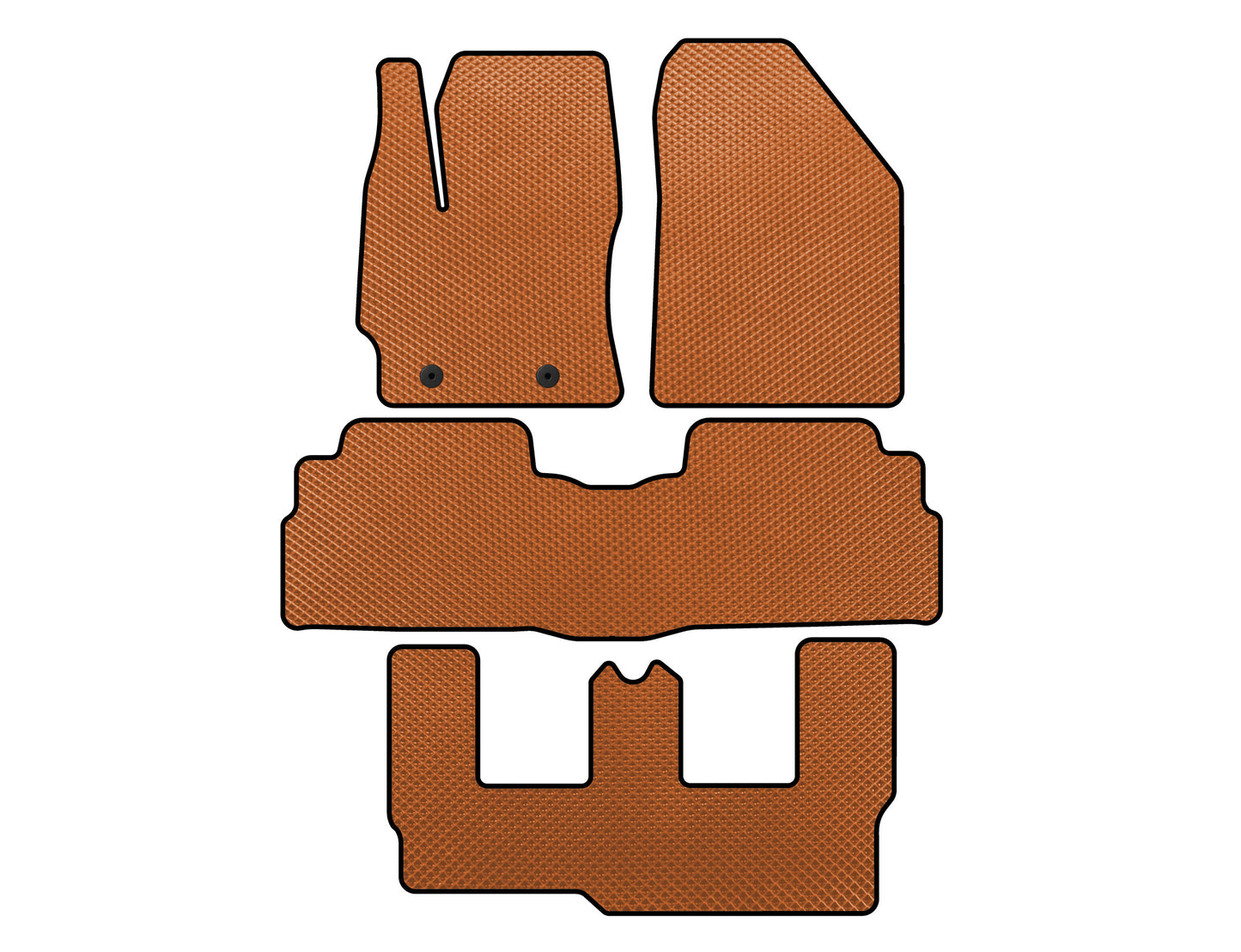 EVA Floor Mats (3 Rows, 7-Seater, Orange) for Toyota Verso 2009–2018 - image 1