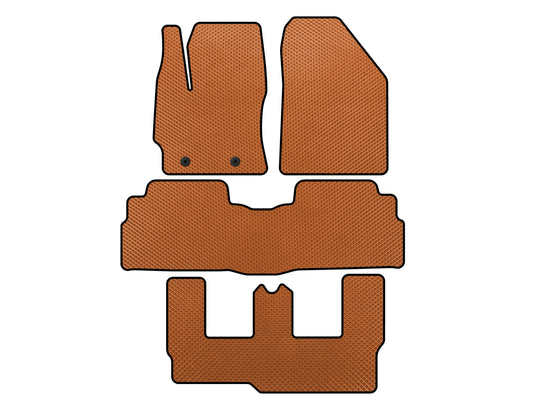 EVA Floor Mats (3 Rows, 7-Seater, Orange) for Toyota Verso 2009–2018 - image 1