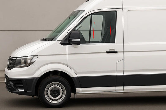 Window Trim (2 pcs, Stainless Steel) for Volkswagen Crafter 2016- - image 1