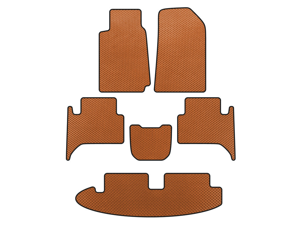 EVA Floor Mats (3 Rows, Orange) for Chevrolet Trailblazer 2012-2019 - image 1