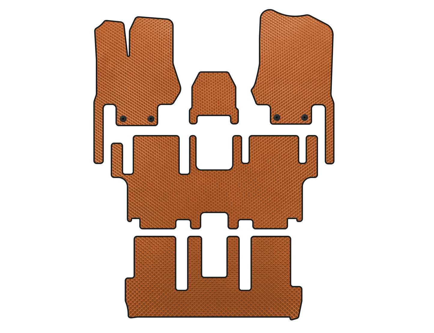 EVA Floor Mats (3 Rows, 7-Seater, Orange) for Nissan Quest 2011-2017 - image 1