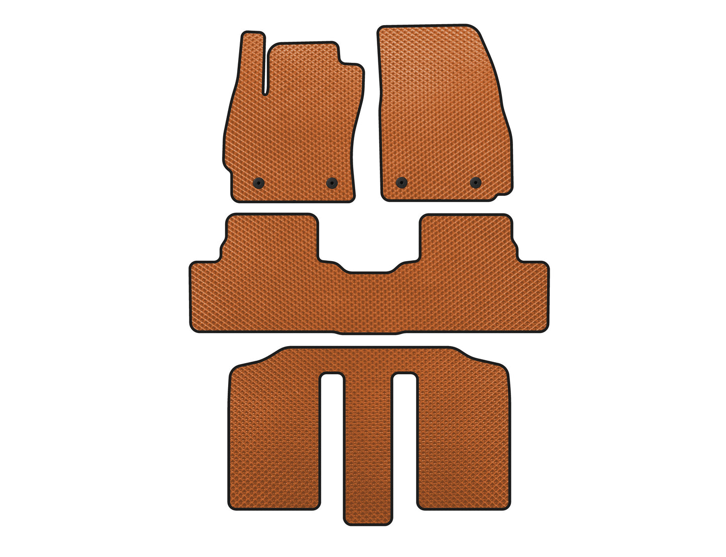 EVA Floor Mats (3 Rows, Orange) for Mazda 5 2010-2018 - image 1