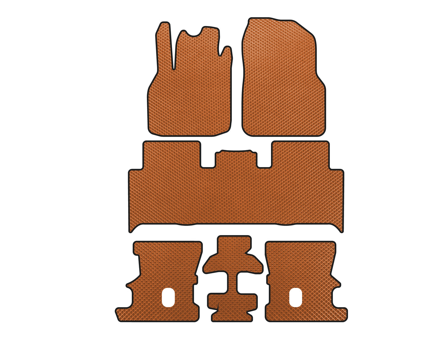 EVA Floor Mats (3 Rows, Orange) for Renault Scenic/Grand 2003-2009 - image 1