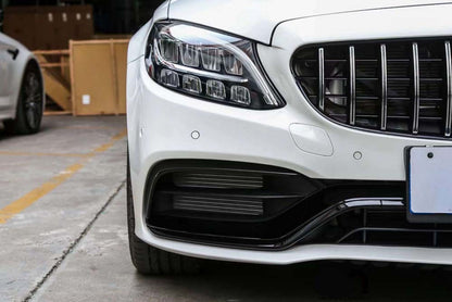 Front bumper assembly (AMG C63-design 2018-2021) for Mercedes C-сlass W205 2014-2021 - image 2