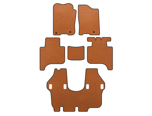EVA Floor Mats (3 Rows, 2004-2008, Orange) for Infiniti QX56 2004-2010 - image 1