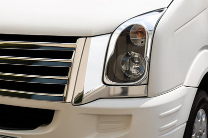 Headlight Covers (2 pcs, Stainless Steel) for Volkswagen Crafter 2006-2016 - image 3