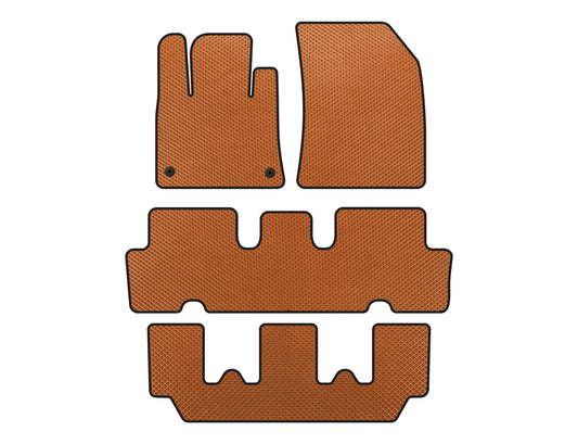 EVA mats (3 rows, Orange) for Citroen C-4 Picasso 2013-2022 - image 1