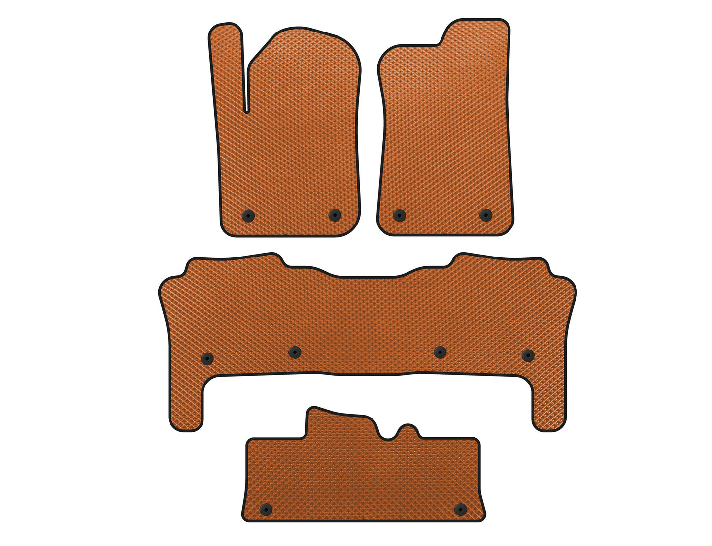 EVA Floor Mats (3 Rows, Orange) for Infiniti QX56 2010-2013 - image 1
