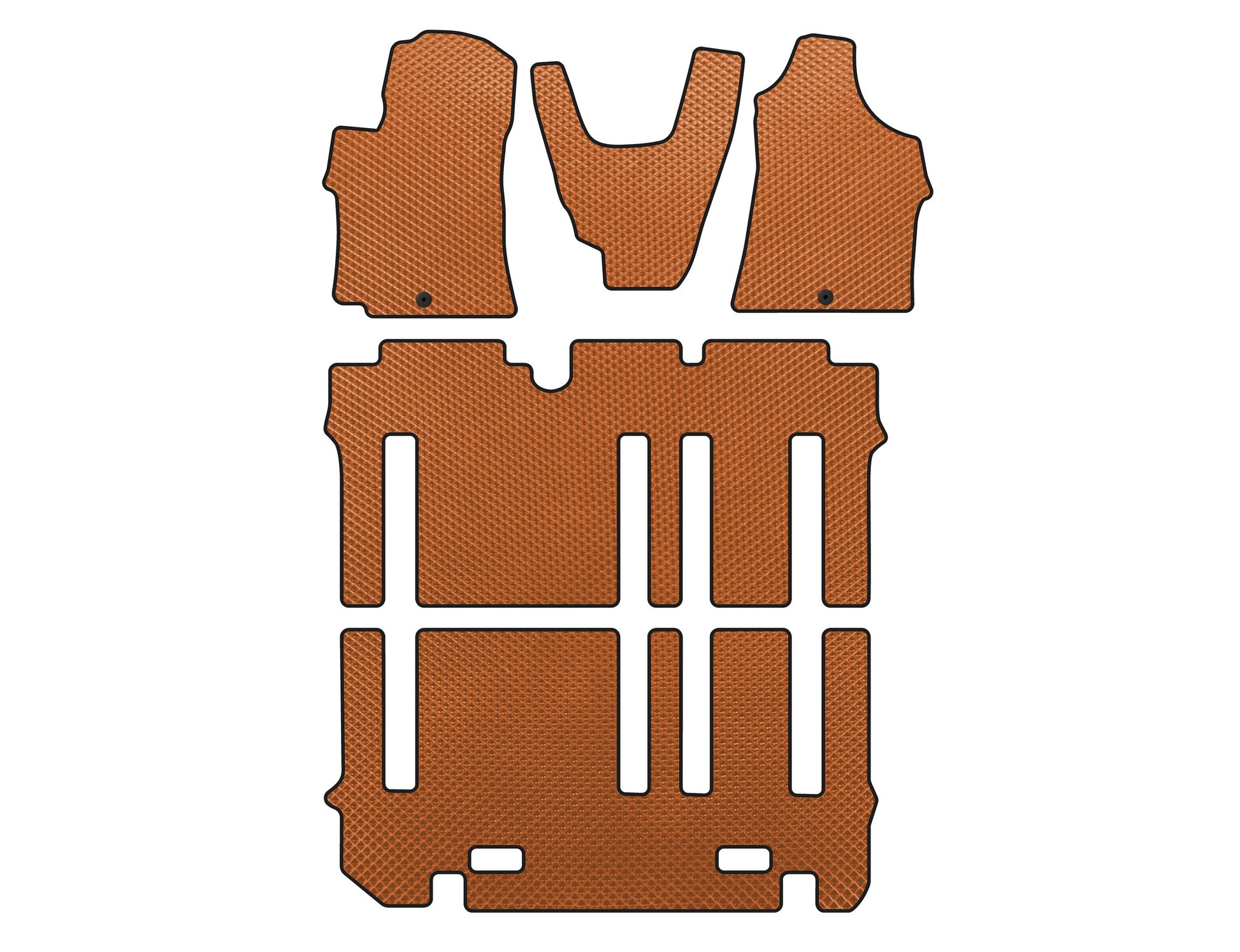 EVA Floor Mats (full interior, Orange) for Hyundai H300, H1, Starex 2008-2020 - image 1