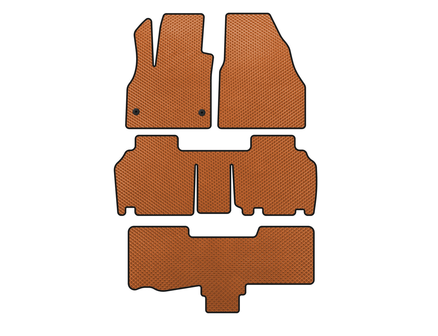 EVA Floor Mats (3 Rows, 5-Door/7-Seater, Orange) for Renault Kangoo 2008-2020 - image 1