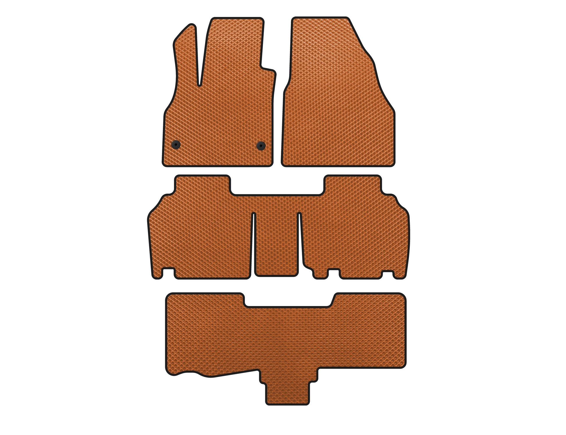 EVA Floor Mats (3 Rows, 5-Door/7-Seater, Orange) for Renault Kangoo 2008-2020 - image 1
