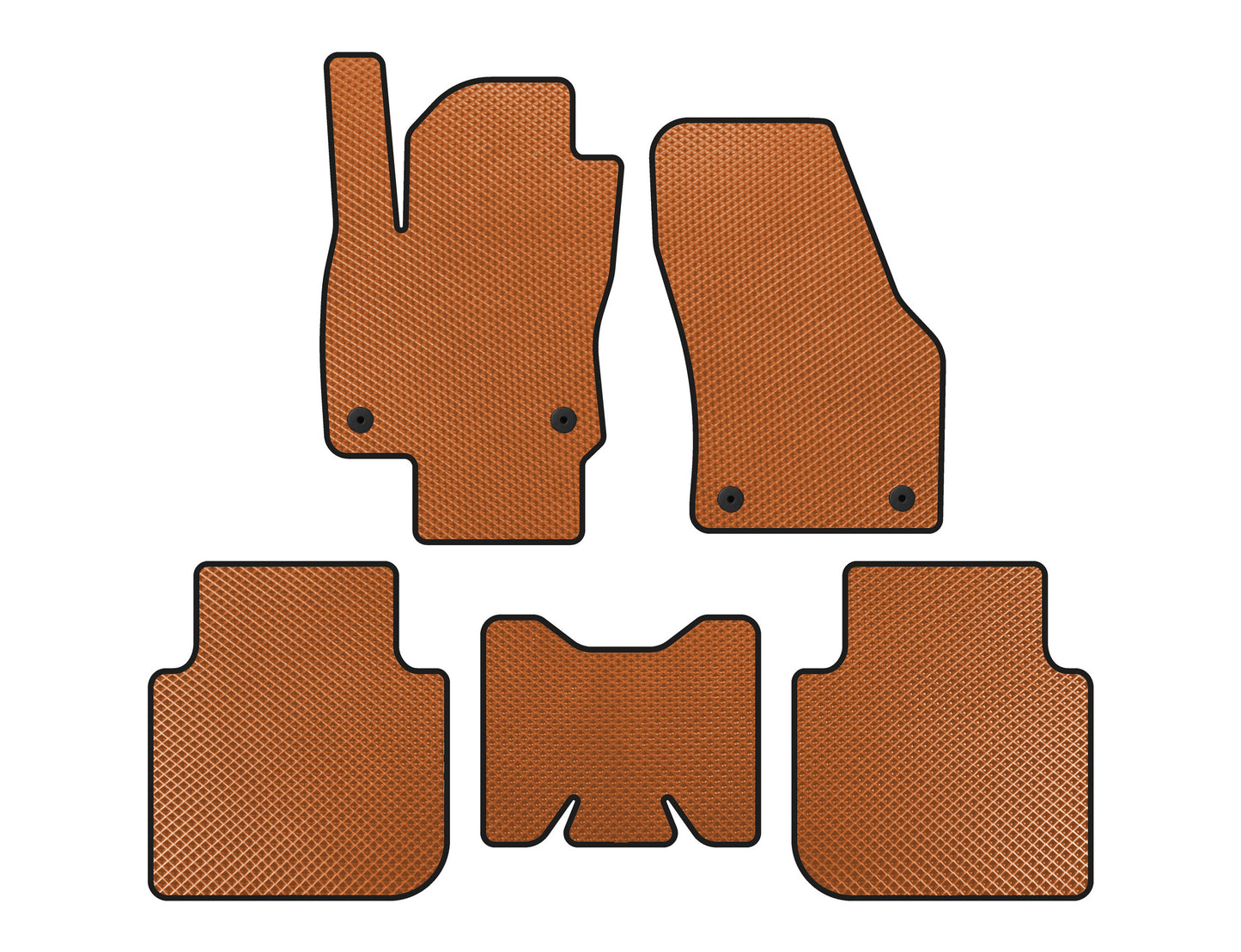 EVA Floor Mats (5-Seater/Automatic, Orange) for Skoda Kodiaq 2016-2023 - image 1