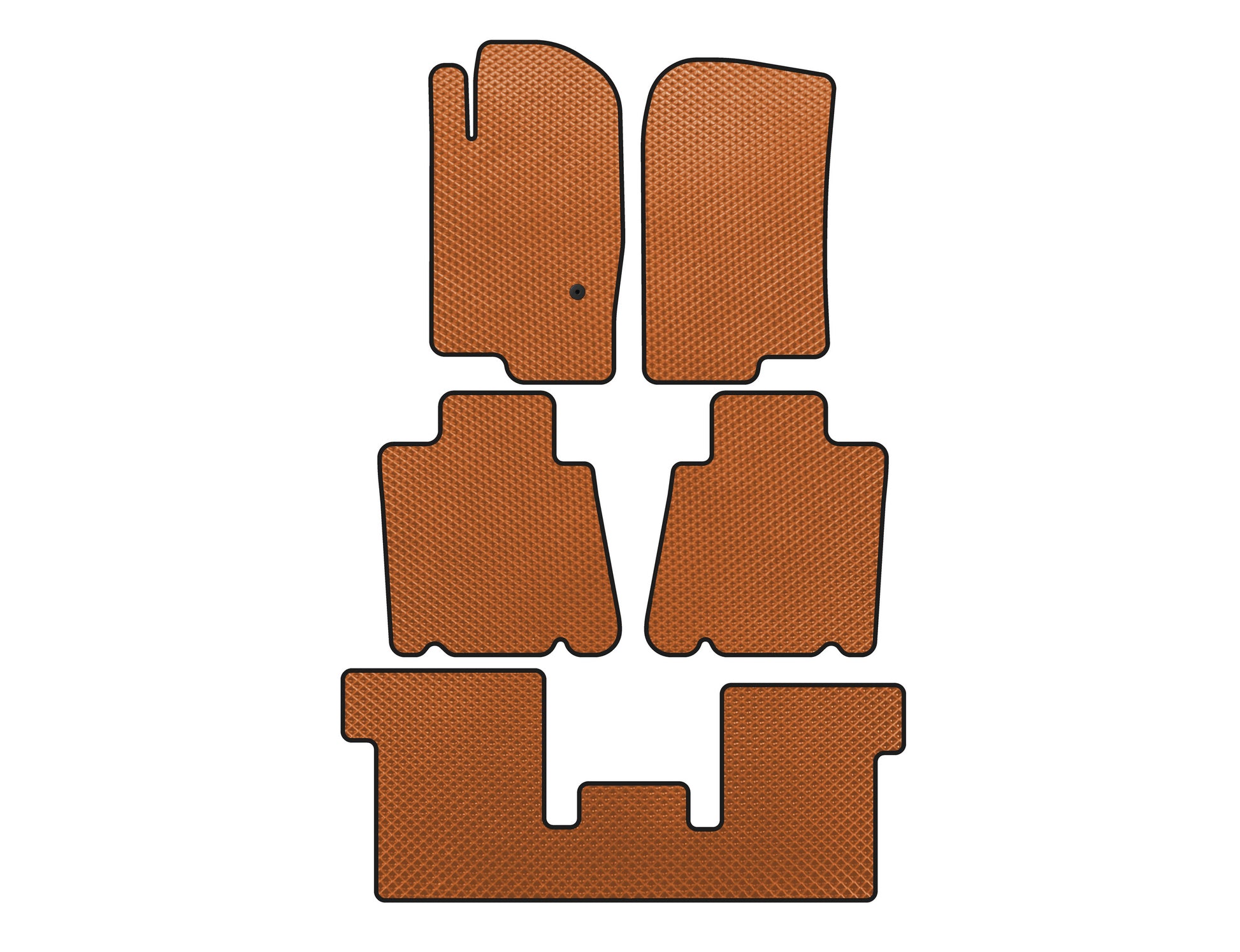 EVA Floor Mats (3 Rows, Orange) for Ford Explorer 2001-2005 - image 1
