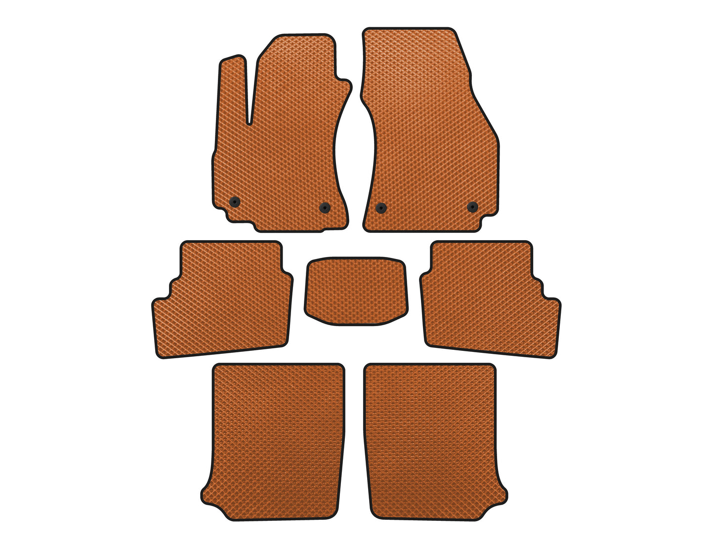 EVA Floor Mats (3 Rows, 2003-2005, 7-Seater, Orange) for Opel Zafira A 1998-2005 - image 1