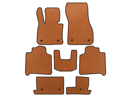 EVA floor mats (For F46, 3 rows, Orange) for BMW 2 series Active Tourer F45/46 2014-2021 - image 1