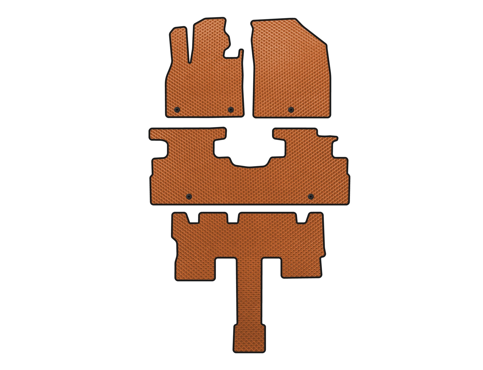 EVA Floor Mats (3 Rows, 7-Seater, Orange) for Hyundai Palisade 2018-2025 - image 1