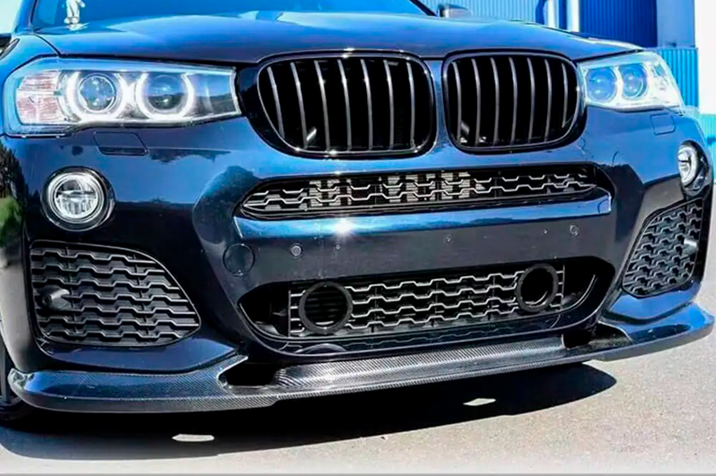 Front bumper lip (for M-Sport 2014-2018, Carbon) for BMW X3 F25 2011-2018 - image 6
