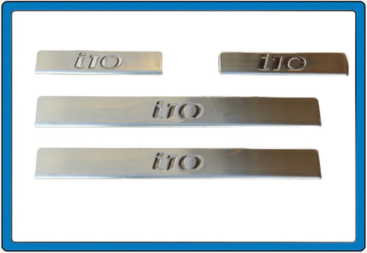 Door Sill Protectors OmsaLine (4 pcs, stainless steel) for Hyundai I-10 2008-2013 - image 1