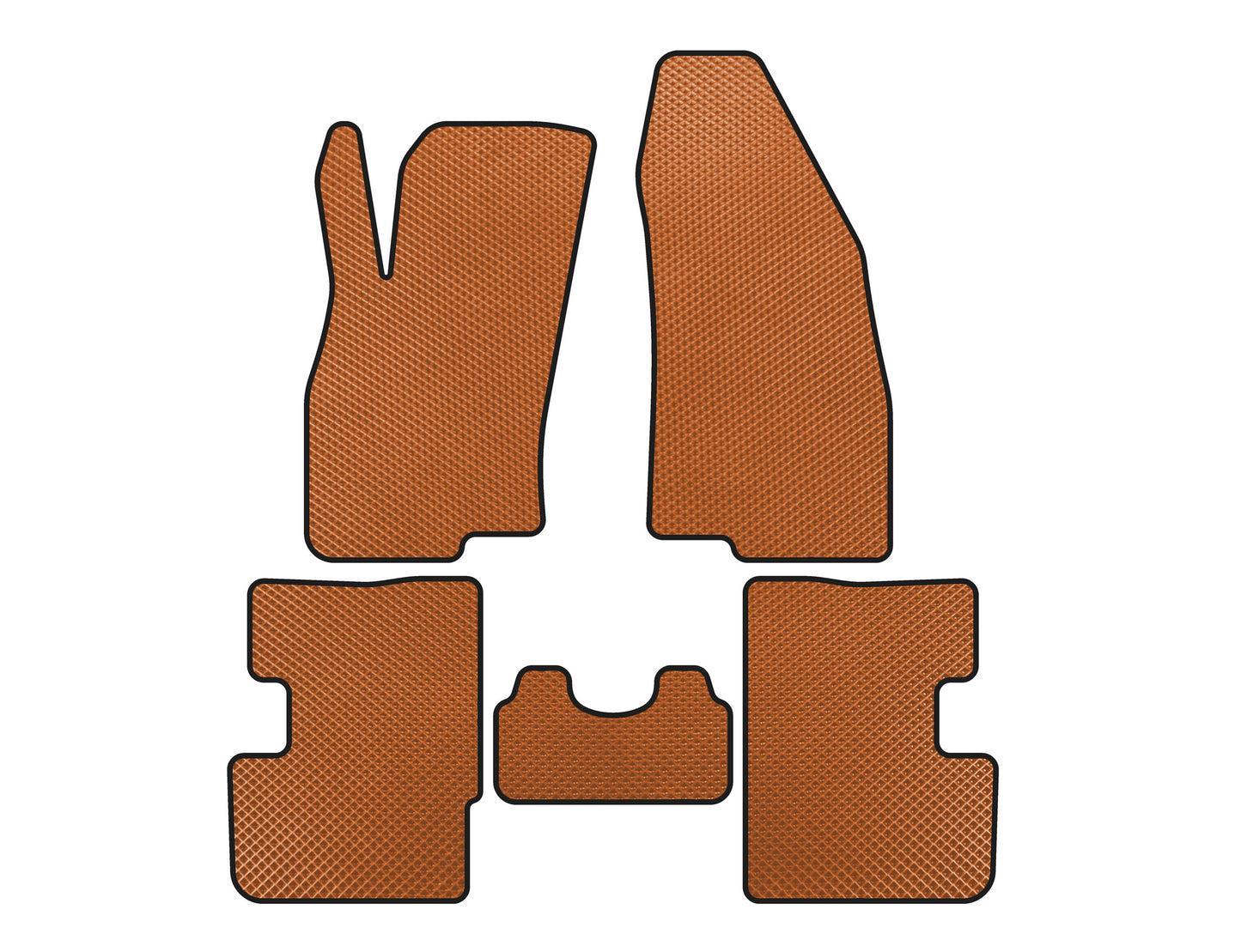 EVA Floor Mats (2011-2018, HB, 3-Door, Orange) for Fiat Punto Grande/EVO 2006-2018 - image 1