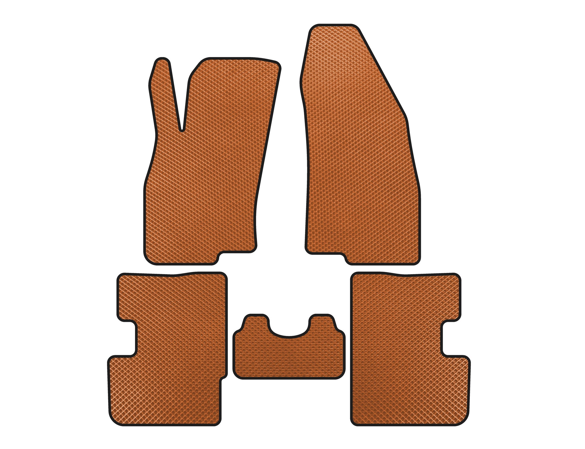 EVA Floor Mats (2011-2018, HB, 3-Door, Orange) for Fiat Punto Grande/EVO 2006-2018 - image 1