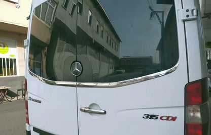 Rear window trim Carmos (2 pcs, stainless steel) for Mercedes Sprinter W906 2006-2018 - image 1