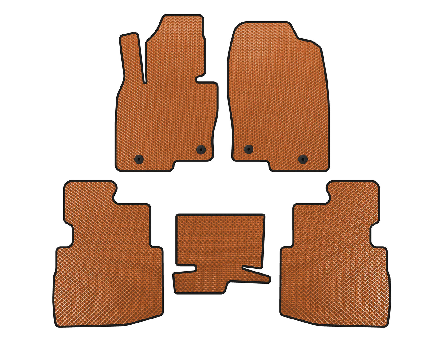 EVA Floor Mats (2 Rows, 7-Seater, Orange) for Mazda CX-9 2017- - image 1