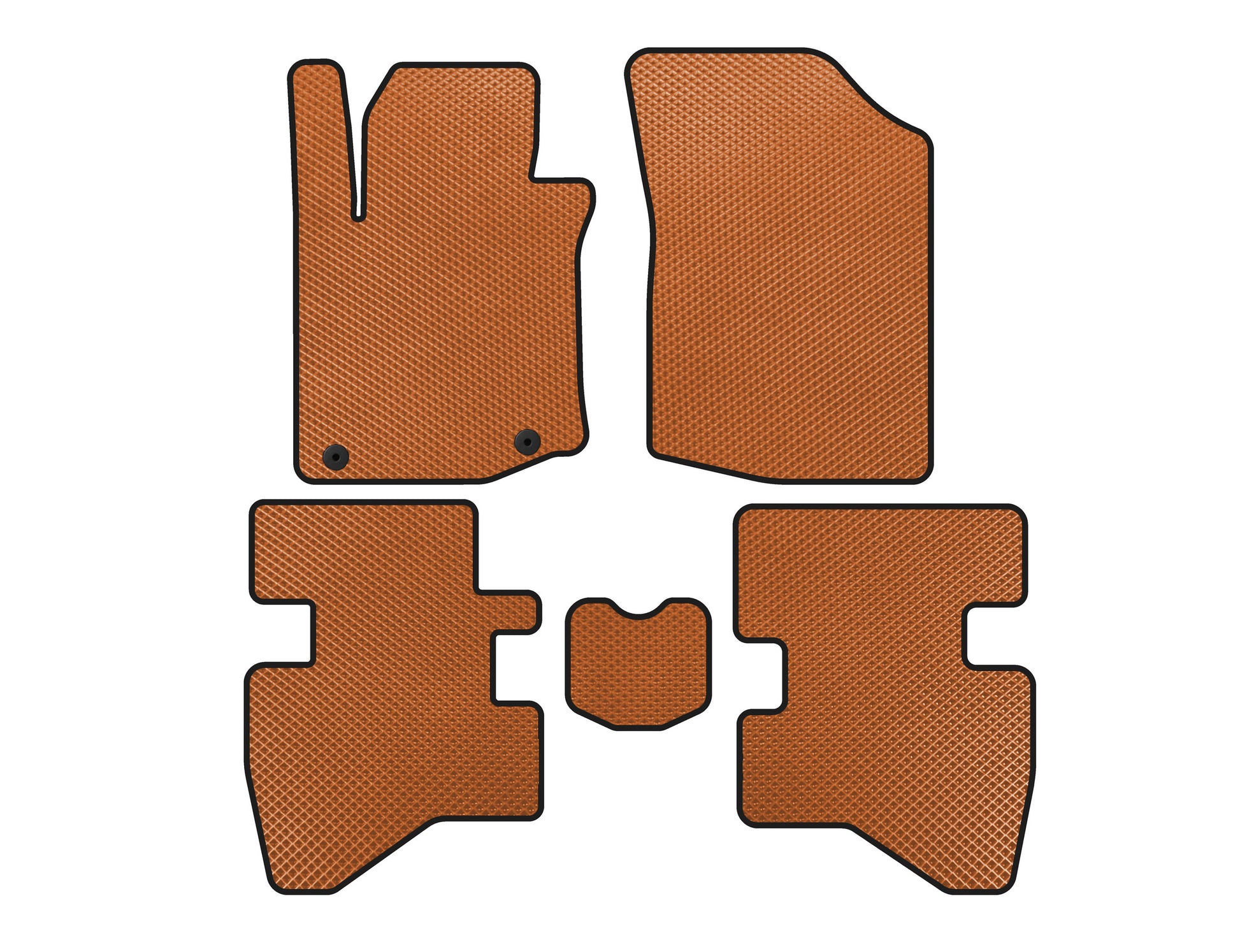 EVA Floor Mats (HB, Orange) for Citroen C-1 2005-2014 - image 1