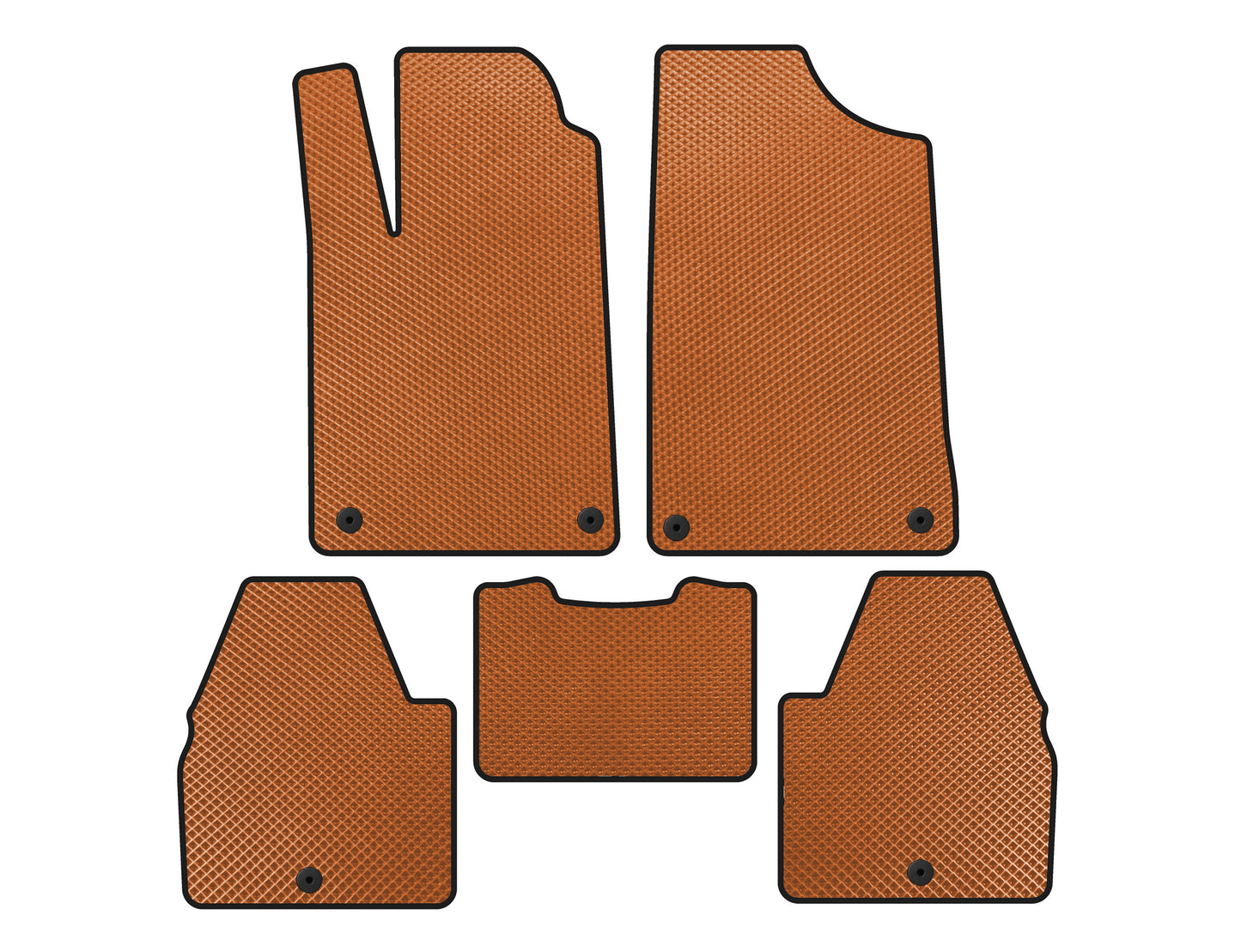 EVA Floor Mats (SD, Orange) for Peugeot 607 1999-2010 - image 1
