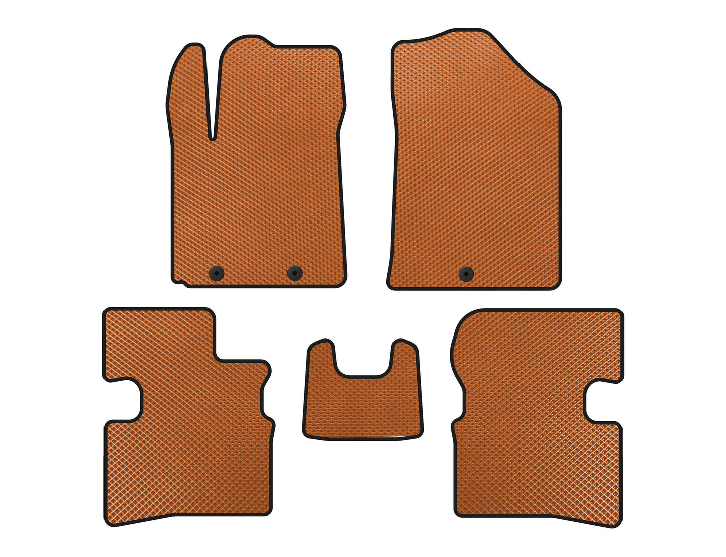 EVA Floor Mats (2009-2011, HB, Orange) for Kia Picanto 2004-2011 - image 1