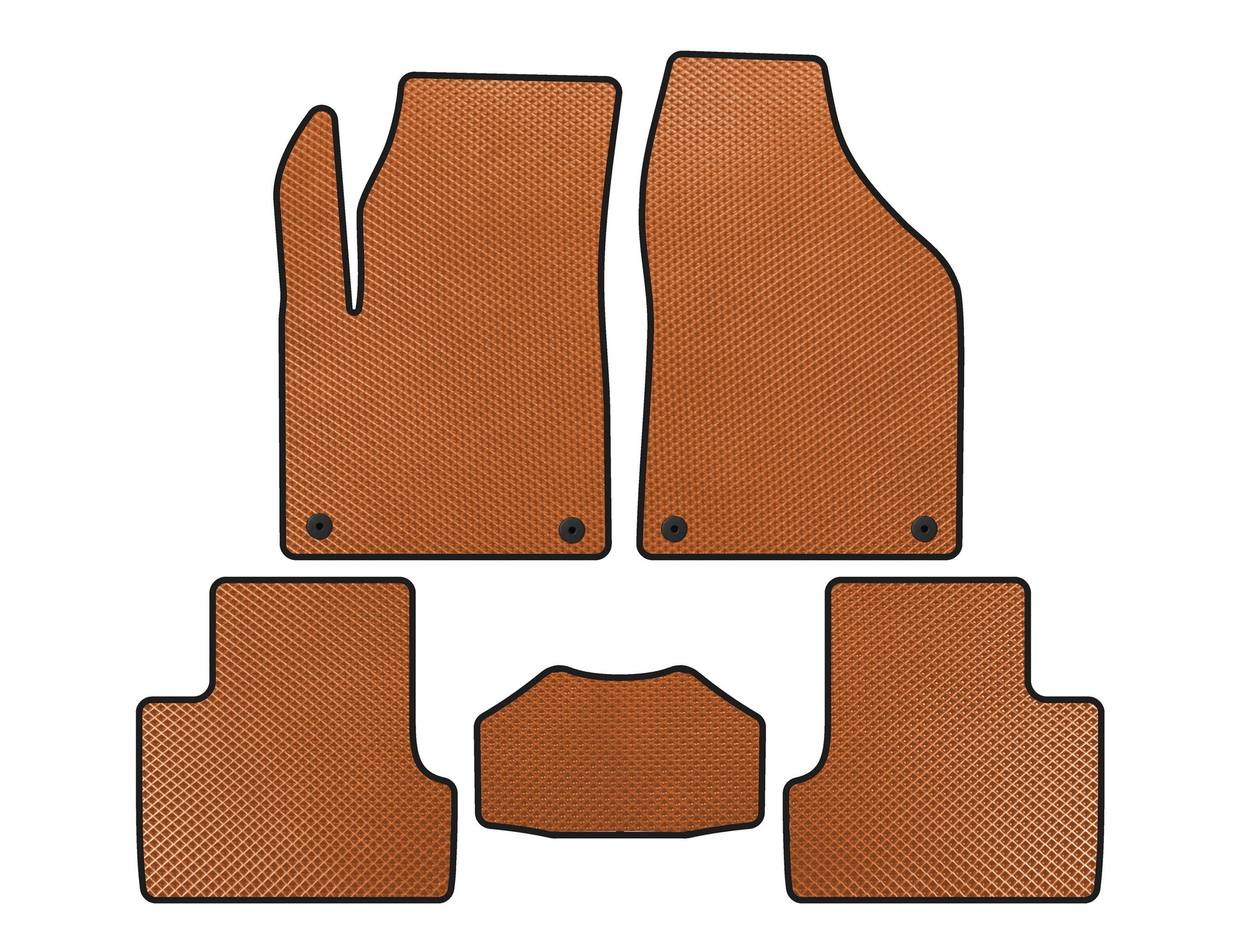 EVA Floor Mats (2018+, Orange) for Jeep Cherokee KL 2013- - image 1