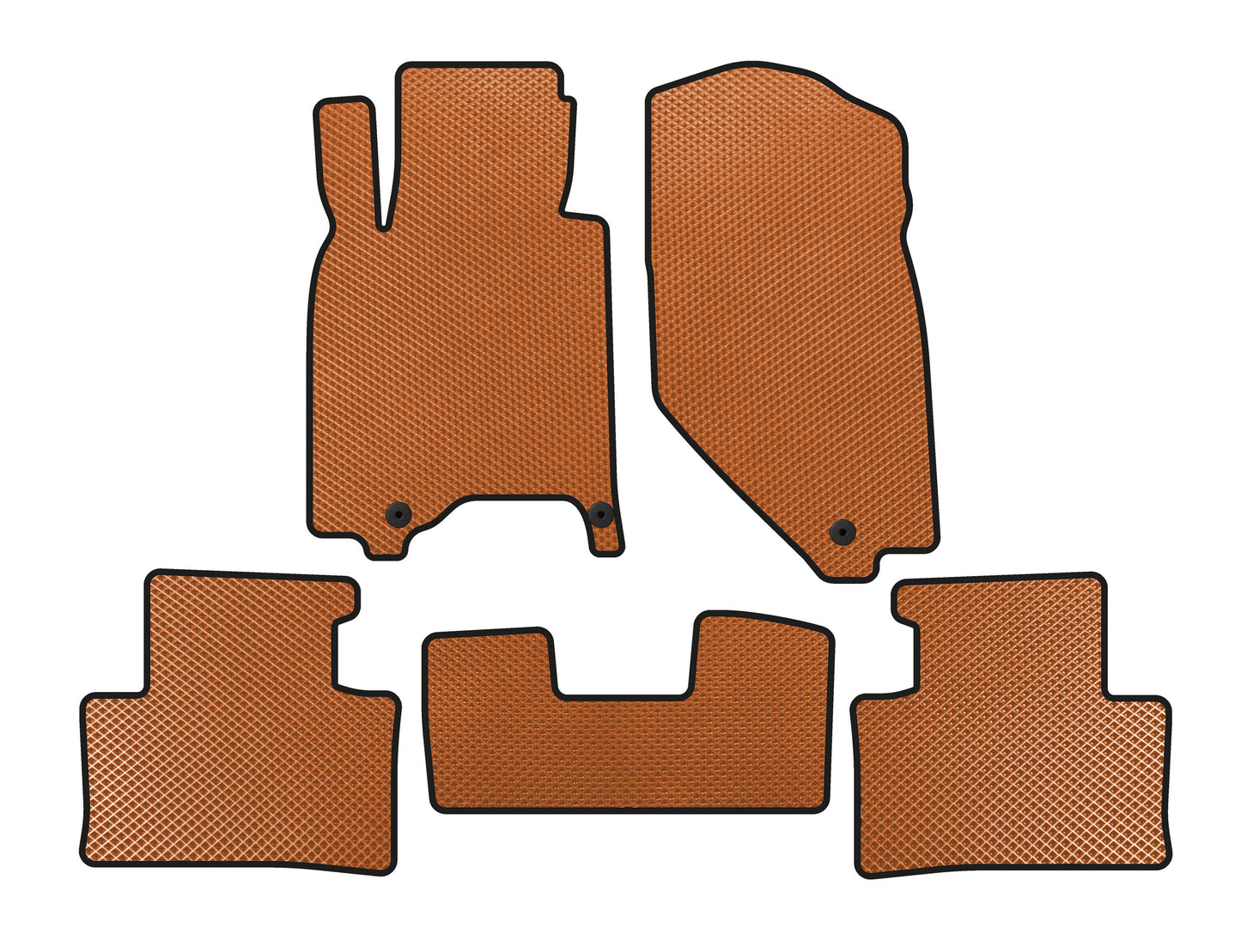 EVA Floor Mats (G37 X, SD, Orange) for Infiniti G25/G35/37 (V36/CV36) 2006-2015 - image 1