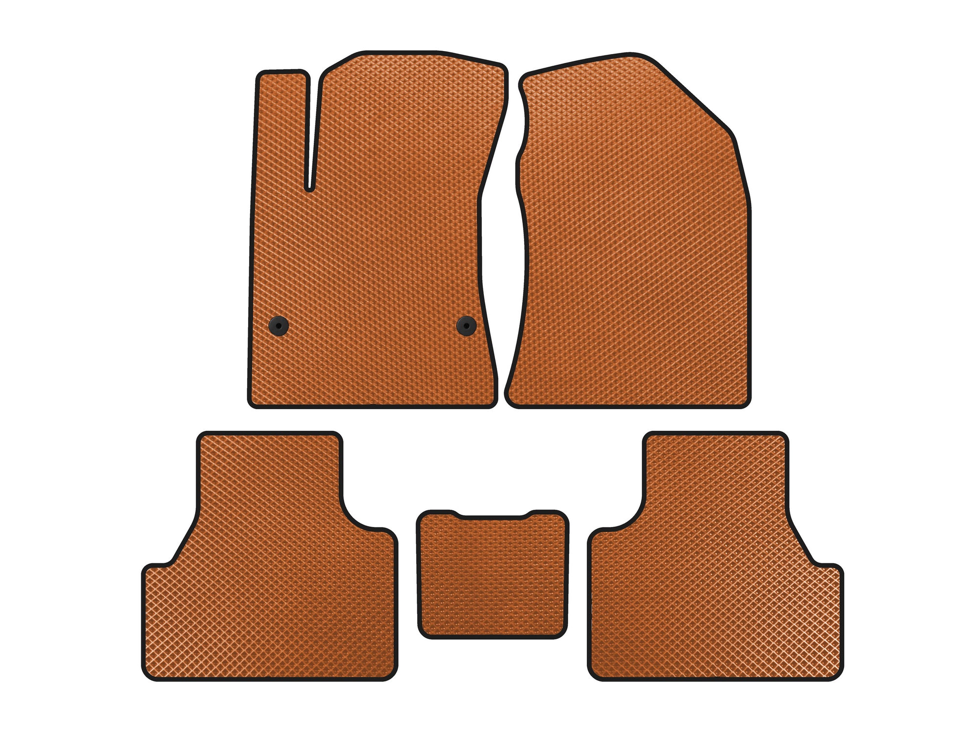 EVA Floor Mats V2 (Electric, Orange) for Hyundai Kona 2017-2023 - image 1