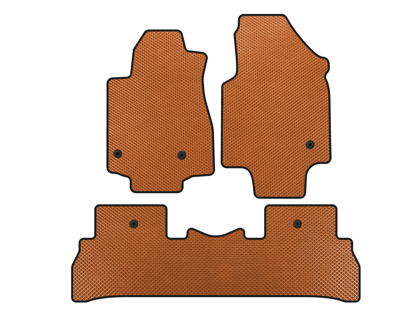 EVA Floor Mats (2008-2012, 7-Seater, Orange) for Honda Pilot 2008-2015 - image 1