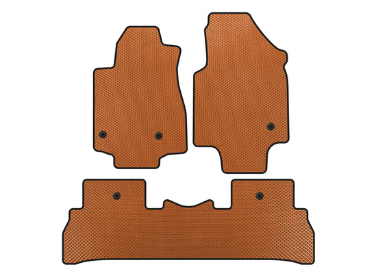 EVA Floor Mats (2008-2012, 7-Seater, Orange) for Honda Pilot 2008-2015 - image 1
