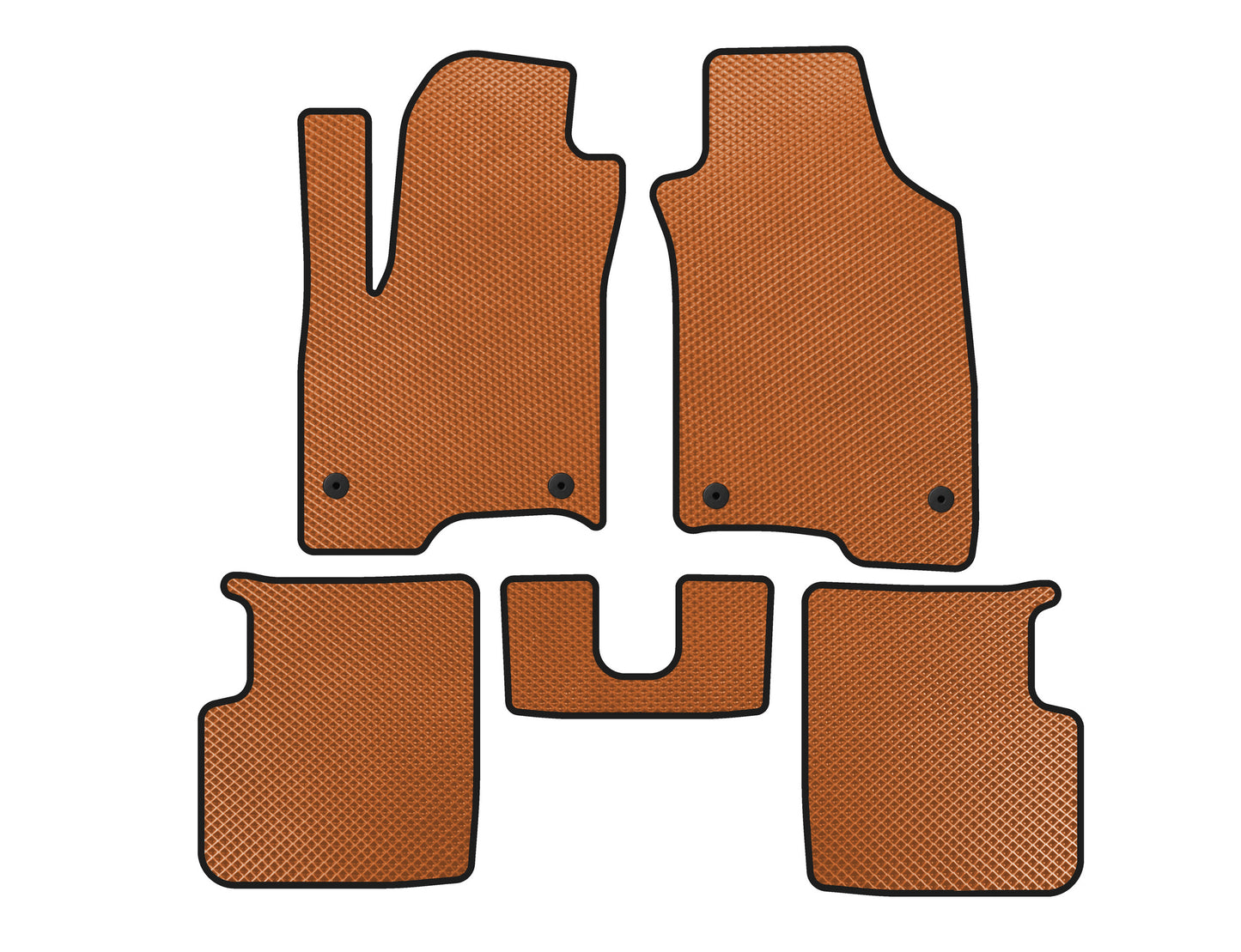 EVA Floor Mats (Orange) for Fiat Panda 2011-2023 - image 1