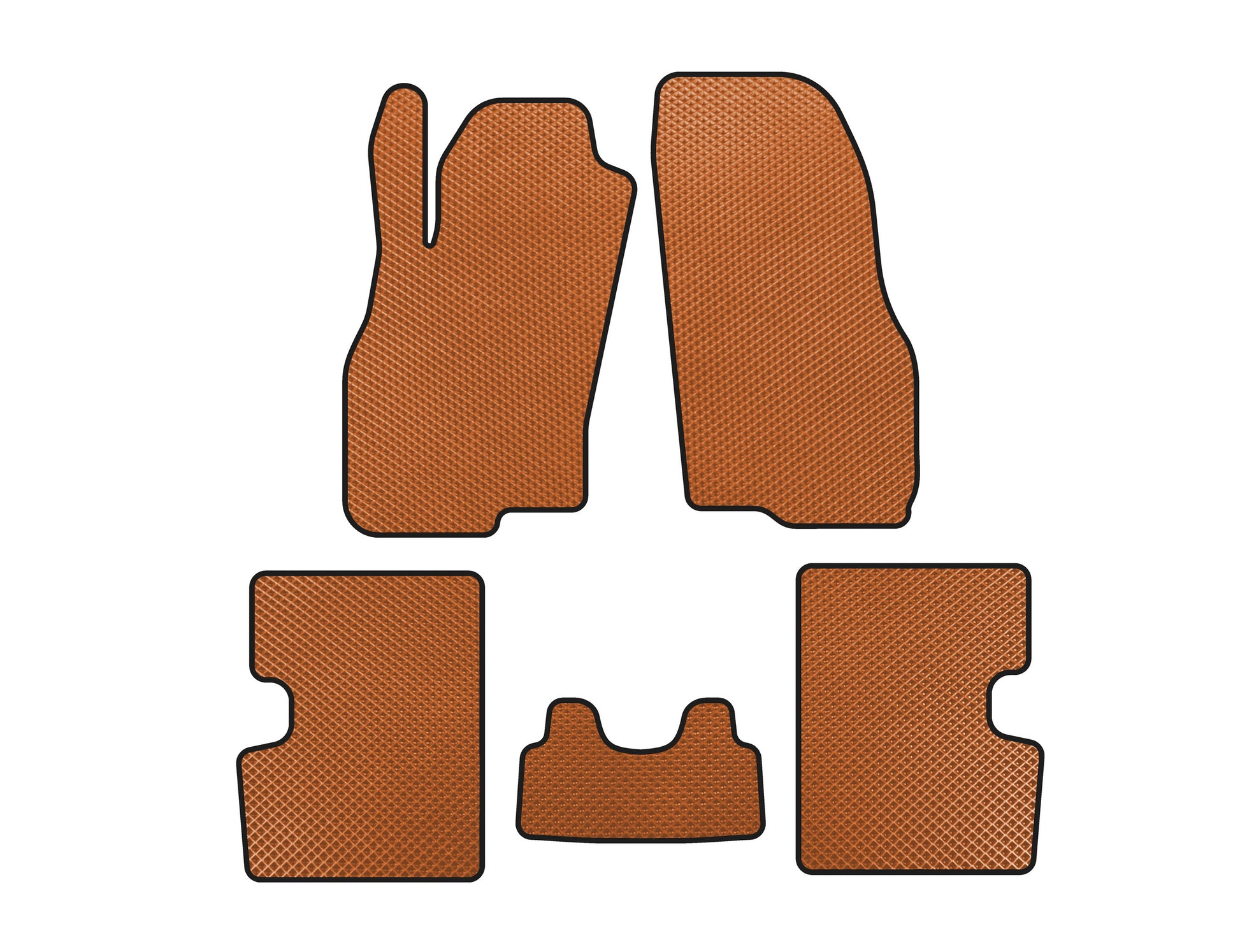 EVA Floor Mats (HB, 5-Door, Pre-Facelift, Orange) for Fiat Punto Grande/EVO 2006-2018 - image 1