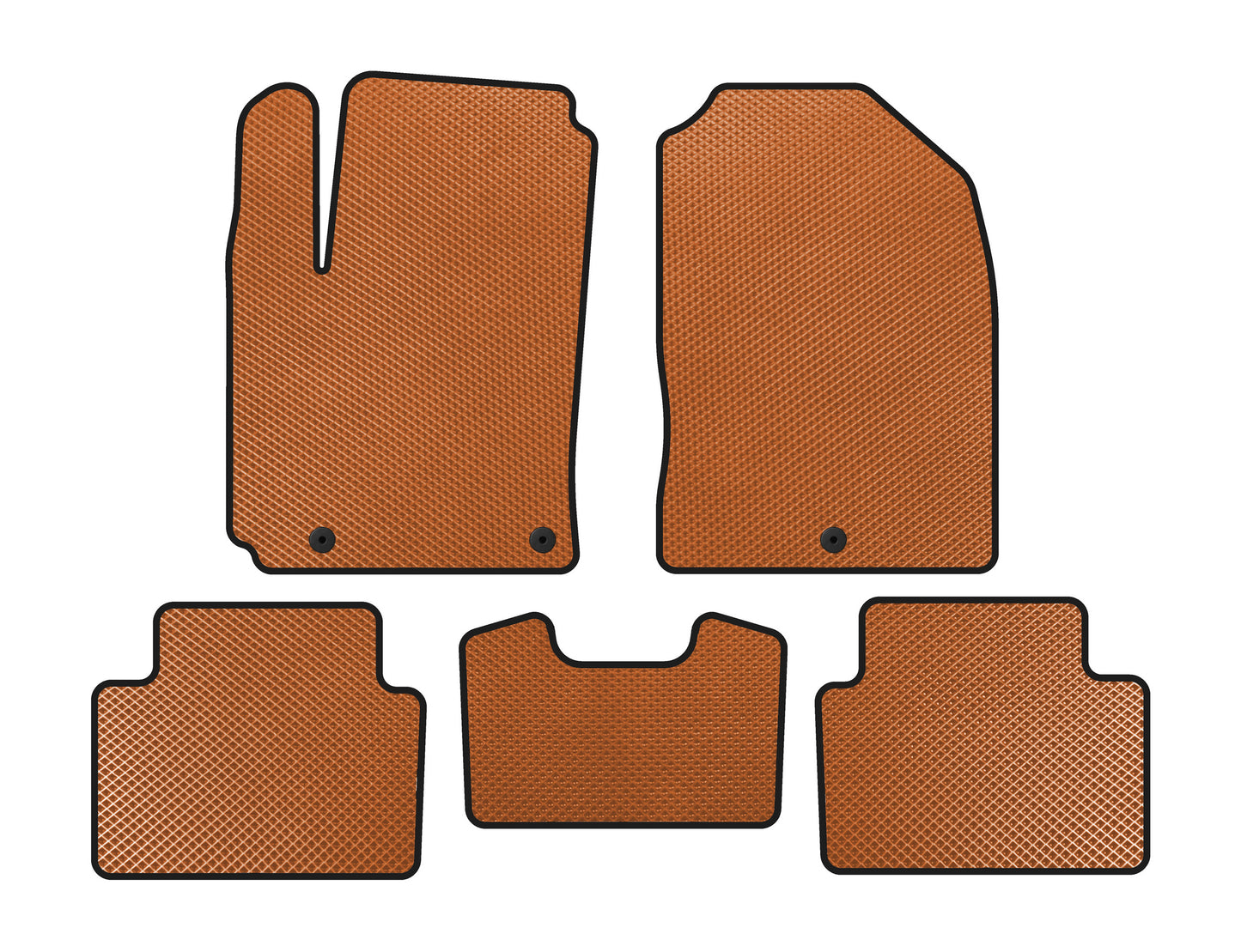 EVA floor mats (2017-2020, Petrol, Orange) for Hyundai Kona 2017-2023 - image 1
