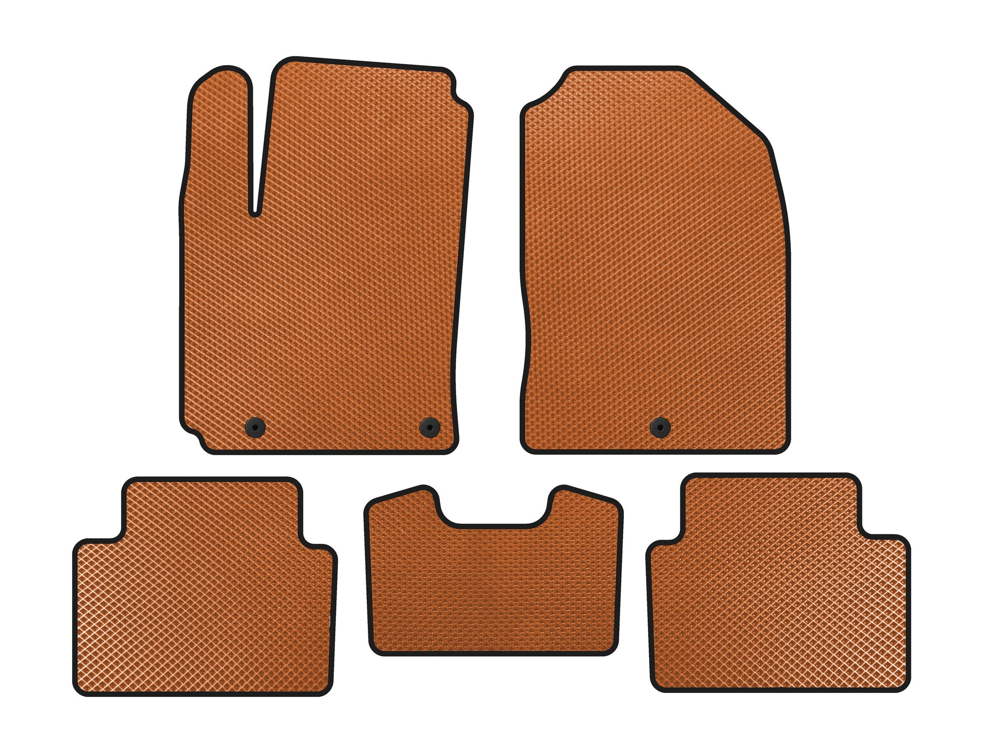 EVA floor mats (2017-2020, Petrol, Orange) for Hyundai Kona 2017-2023 - image 1