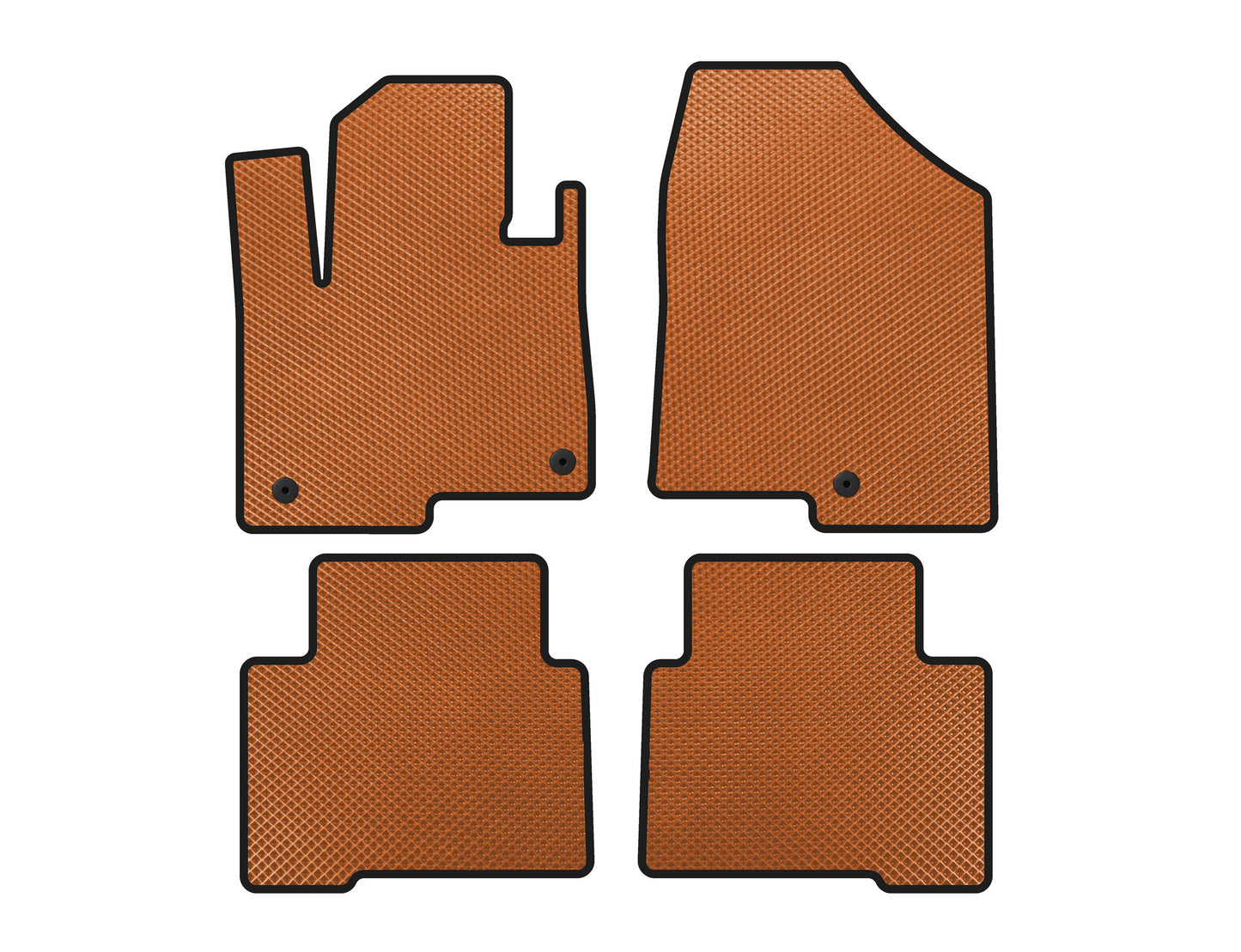 EVA floor mats (2 rows, for Grand, Orange) for Hyundai Santa Fe 4 2018-2023 - image 1