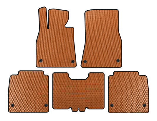EVA Floor Mats (2007-2010, SD, Long Wheelbase, Orange) for Lexus LS 2007-2017 - image 1
