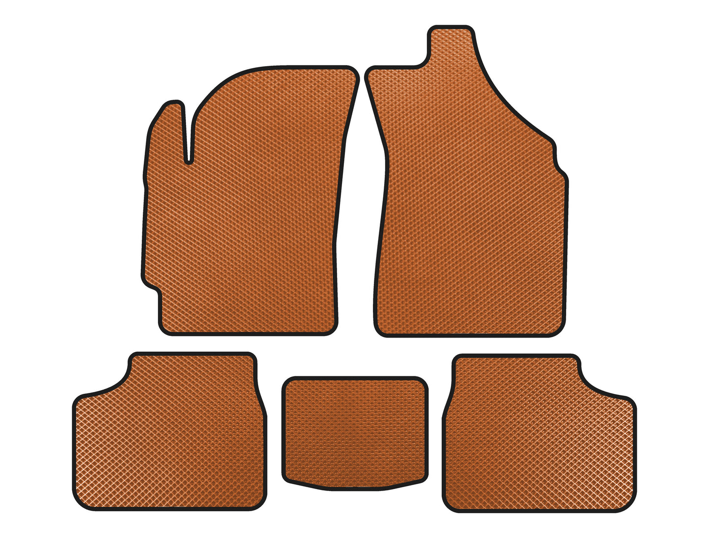 EVA Floor Mats (Orange) for Daewoo Matiz 1998-2008 - image 1