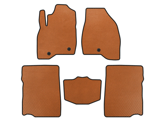 EVA Floor Mats (2017-2019, 2nd Row, 7-Seater, Orange) for Ford Explorer 2011-2019 - image 1